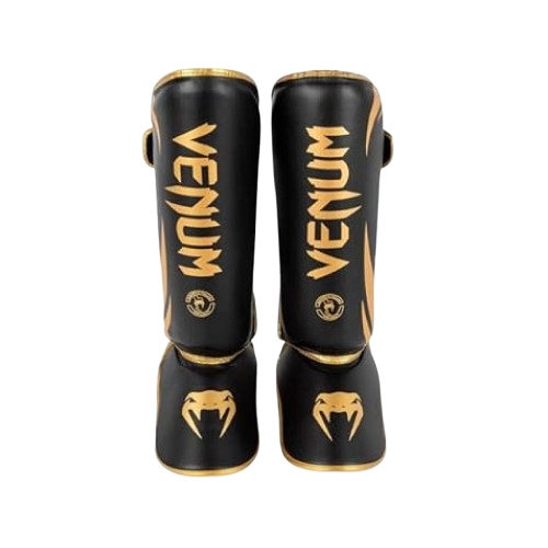 Venum Challenger Standup Shin Guards, Black/Gold